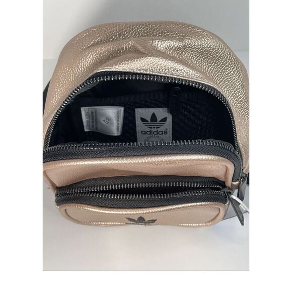 Adidas Originals CM3811 Mini PU Leather Backpack Light Rose Gold Pink New - Picture 4 of 13